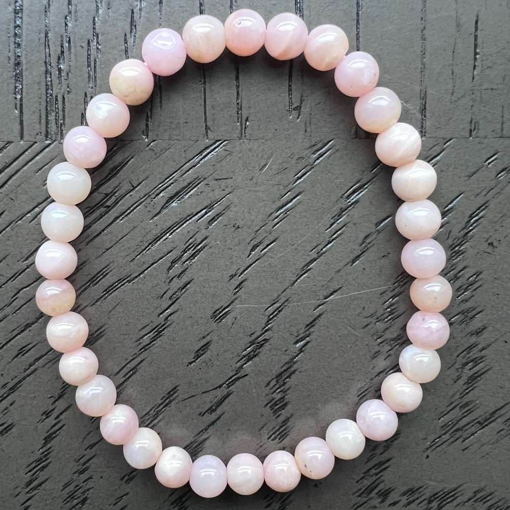 Pink opal bracelet 5.7mm